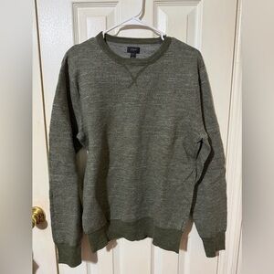 J. Crew Men's Olive Crewneck Sweater